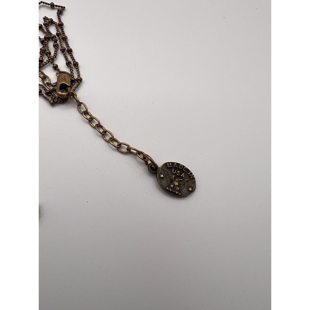 anne koplik Designs necklace Cross Purple Beads Gold Pendent - Picture 4 of 5